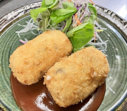 蘑菇培根奶油炸丸子