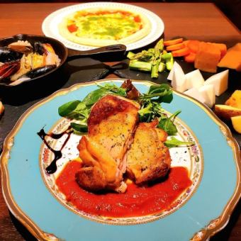 [Recommended for girls' parties] 2 hours all-you-can-drink 4,000 yen with 5 dishes including bagna cauda and ajillo with sparkling drinks