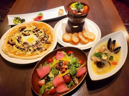 プルミエ季節コース グラスシャンパンor2時間飲み放題付 8000円(税込)
