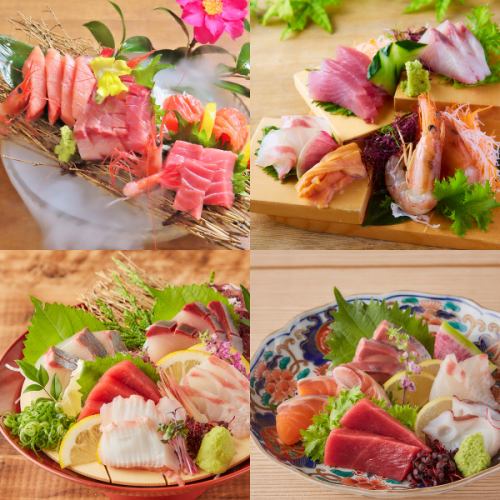 【金沢港で朝どれ鮮魚の刺し盛り】豪華刺身7種盛りやドライアイス演出なども対応可能！クーポン欄をCHECK！