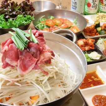 【2時間飲み放題】特製味噌プルコギ、旬の具材のチヂミ満喫コース 5000円