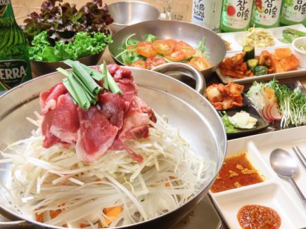 【2時間飲み放題】特製味噌プルコギ、旬の具材のチヂミ満喫コース 5000円