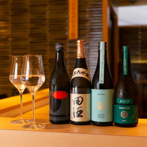Up to 1000 bottles of sake in the store