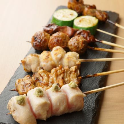 [7 items in total] Owner's recommended yakitori set 2000 yen (tax included)