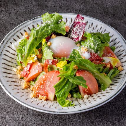 Warm ball Caesar salad