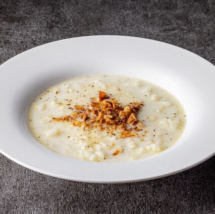 Chicken broth cheese risotto