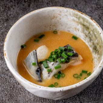 Fish stock miso soup