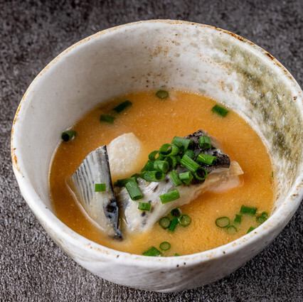 Fish stock miso soup