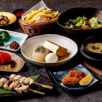 ◎2H飲み放題付◎鶏白湯おでん三種と旬味を愉しむ全10品『おでん食べ比べコース』4300円⇒3300円