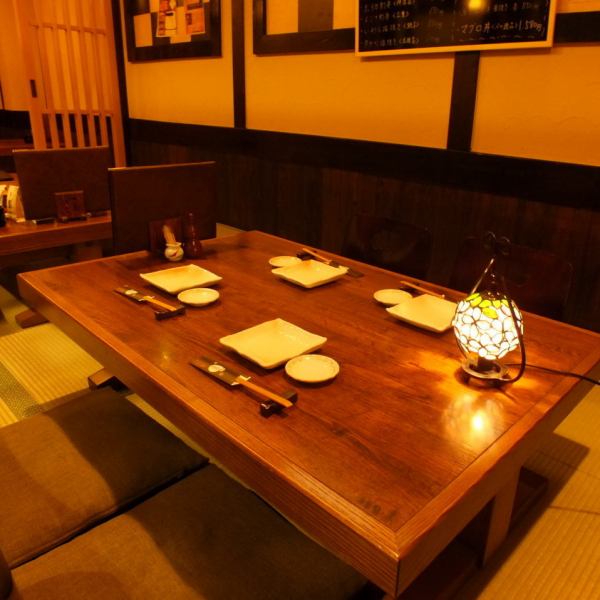 [Zashiki seat] We have a tatami room where you can stretch your legs and relax.Ideal for banquets with small groups to families with small children.This is a popular seat, so please make a reservation as soon as possible.We will entertain you with a cozy space and our specialty dishes.Please use our shop for banquets and meals in Minami-Kashiwa.