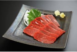 Horse sashimi directly delivered from Aizu, Fukushima Prefecture