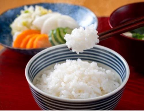 Rice set (rice, miso soup, side dish)