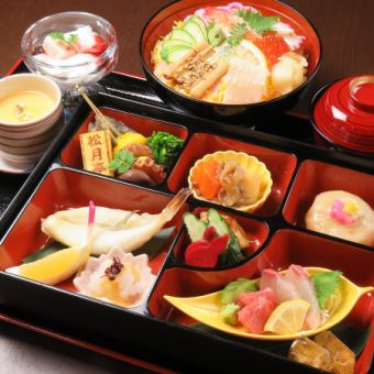 [僅限平日午餐]「松月亭「散壽司」禦膳」2,750日圓