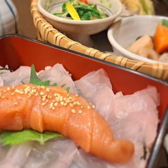 [Lunch only] "Hana Kago 'One Spicy Mentaiko' Sea Bream Rice Set"