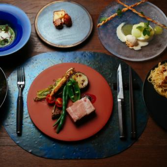 【 贅沢ランチ!玉川堂コース】選べるパスタ・メイン料理など 料理5皿 5500円