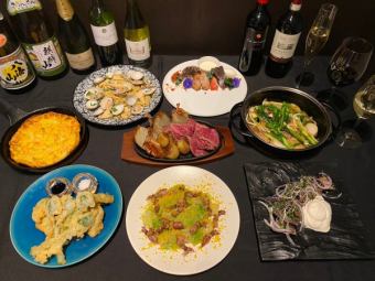 日曜日から木曜日限定！5500円大皿料理6品+2時間飲み放題付き