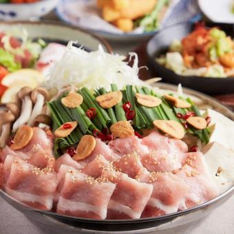 【雅コース】鮮魚二種盛りにコク旨！豚肉のトンコツ鍋付き！3時間飲み放題8品3500円