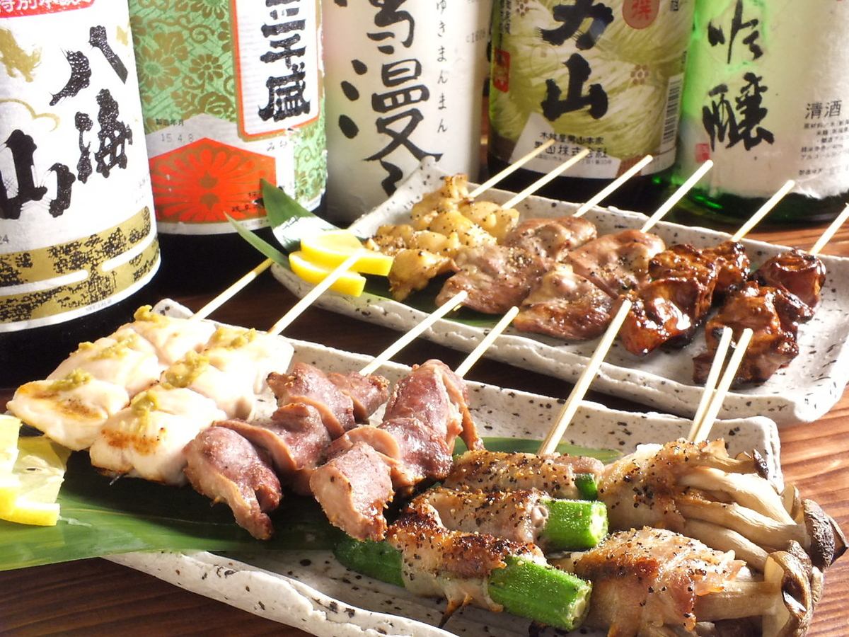 Please enjoy the exquisite yakitori handmade one by one