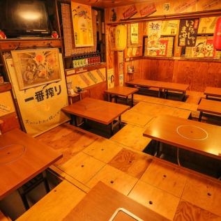 [There is a horigotatsu style tatami room] You can relax comfortably, so it is perfect for dining with friends and colleagues.There are 7 tables for 4 people.A space where you can't help but stay long even though there are no cushions