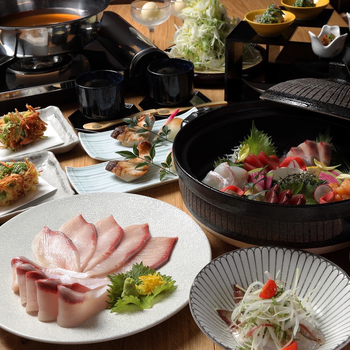 5000円～7000円の鰤しゃぶコース/都内初のぶりしゃぶ専門店