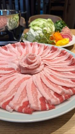 【前半の部】《17:00～17:30受付用》アグー豚のしゃぶしゃぶコース｜全6品6,000円（税込）