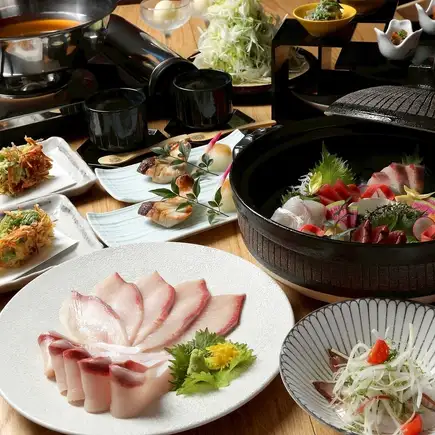 【本物を味わう】お造り3種盛りや愛媛県宇和島産のぶりしゃぶ、〆まで含む全6品6,000円