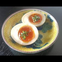 半熟玉子の蕎麦汁漬け