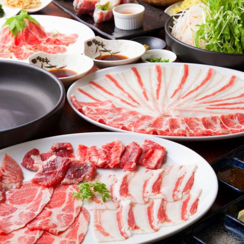 [4,000 yen ~ 90 minutes all-you-can-drink yakiniku course ◎] Iberico pork ceramic plate yakiniku course "Takumi"