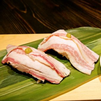 Iberico pork bacon sushi