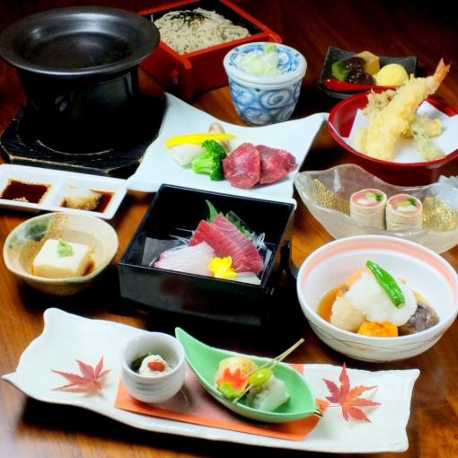越套餐 4,950日元（含税） 所有菜肴均单独提供。无限畅饮+1870日元。