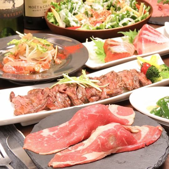 《Premium All-you-can-drink》 3 hours of relaxing time even on weekends★ Grilled meat sushi, skirt steak, sashimi 4,500 yen ⇒ 4,000 yen