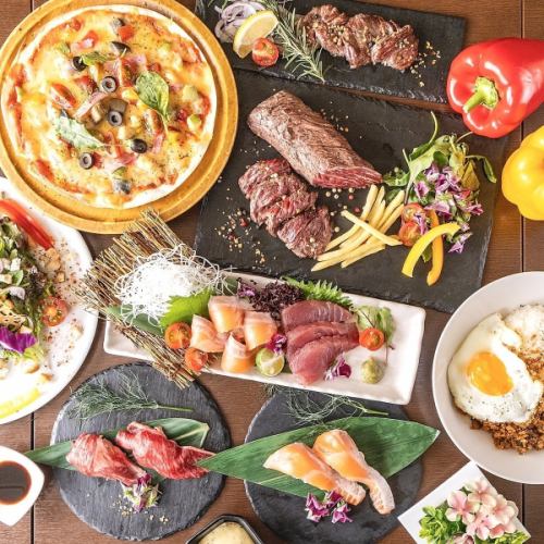All-you-can-eat and drink for 3 hours from 3,000 yen