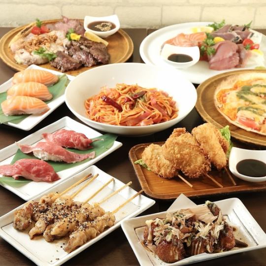 【NEW！ランチ限定食べ放題】3時間180種★焼き鳥,串カツ,たこ焼き 3500円⇒2500円〈34名様迄◎〉