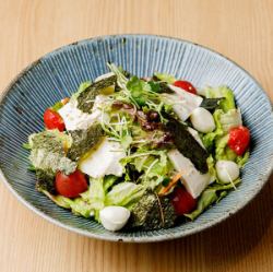 焼き海苔と豆腐のサラダ