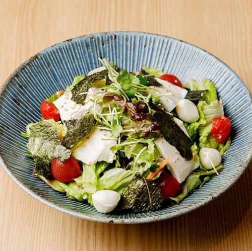 焼き海苔と豆腐のサラダ