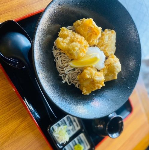 Chicken tempura soba (hot/cold)