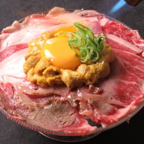 [Sea urchin x meat] Sea urchin roast beef looks delicious
