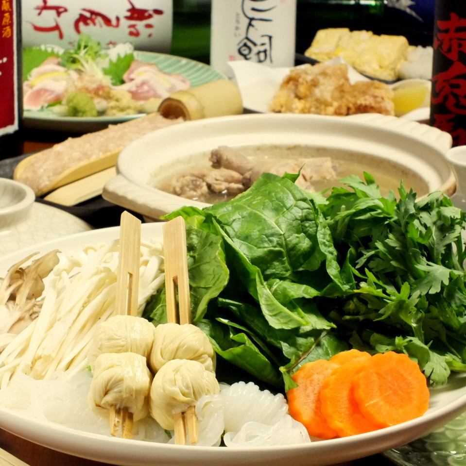 寒い時期に美味しい鍋と、飲み放題が付いた贅沢コース♪
