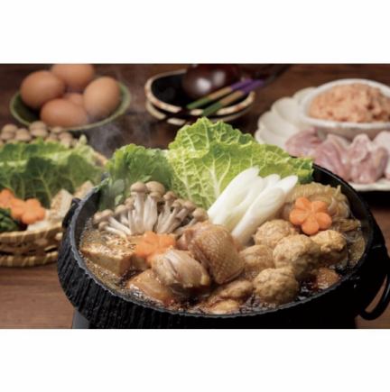 （鶏すき鍋コース）6000円