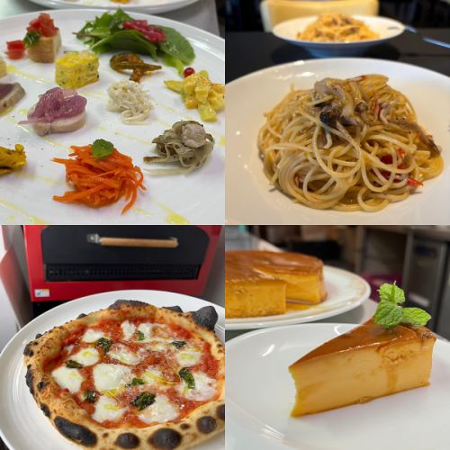 [A great value lunch with a selection of eye-catching appetizers, pasta, pizza, and main dishes] Lunch course from 2,200 yen (tax included)