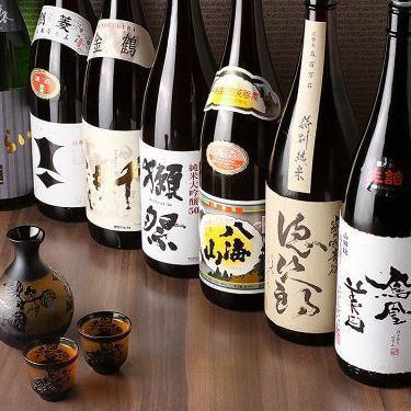 料理に合う日本酒ラインナップはエリア最大級！日本酒にこだわった串ごろで堪能ください！