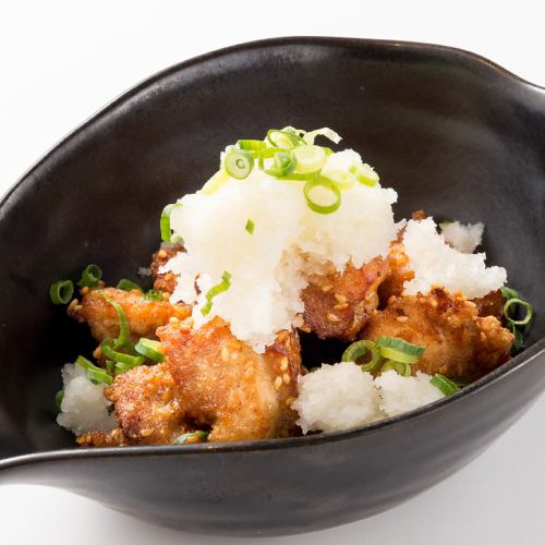 Grated chicken with ponzu sauce