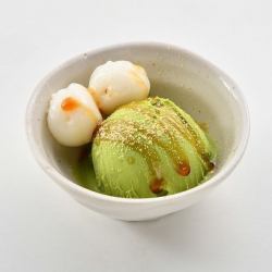 Black sugar matcha ice cream