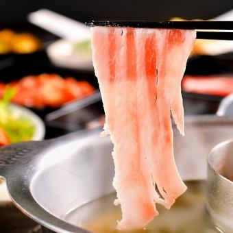 [Dinner] All-you-can-eat pork shabu-shabu course! 3498 yen per person (tax included)