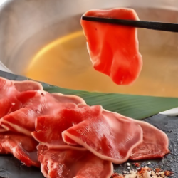 Pork tongue / Black beef *The photo shows tongue shabu-shabu.
