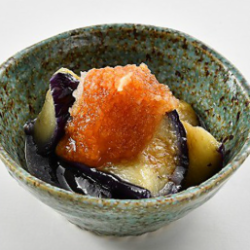 Deep-fried eggplant simmered in broth