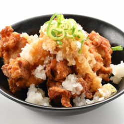 Fried chicken with grated daikon radish and ponzu sauce