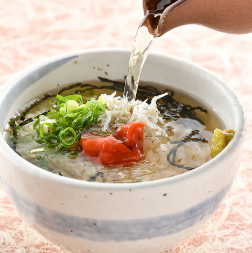 Various types of ochazuke