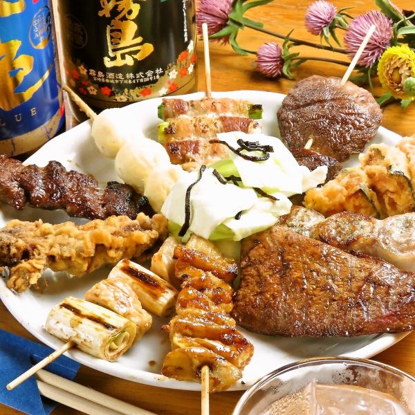 【串焼き・串揚げの両方を楽しみたい方におすすめ☆串の盛り合わせ】