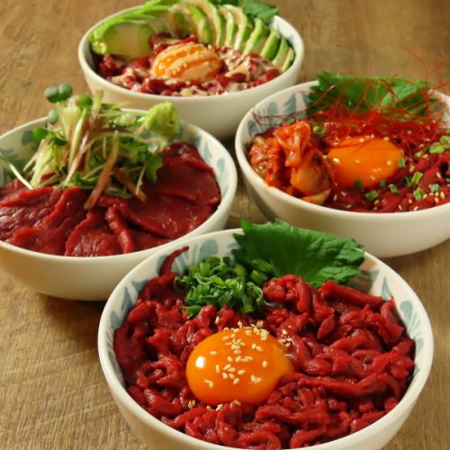 A luxurious combination of seafood and horse meat ♪